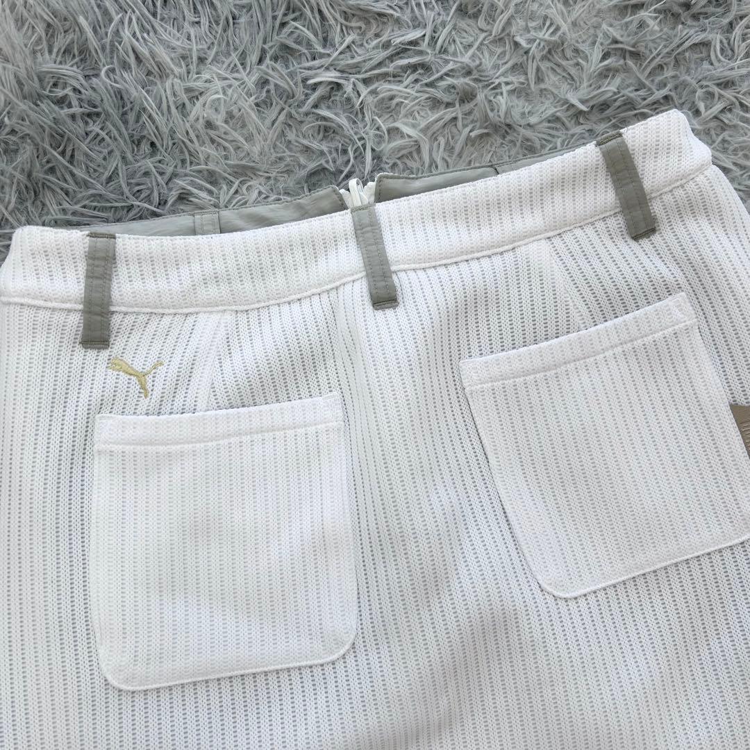 超美品　プーマゴルフ　セットアップ　中綿ベスト　スカート　リバーシブル　ホワイト