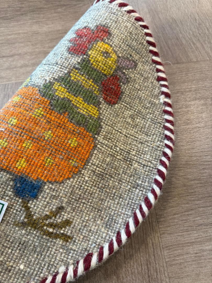 手織りペルシャギャッベ チェアマット 42cm カシュクリイラン シラーズ産