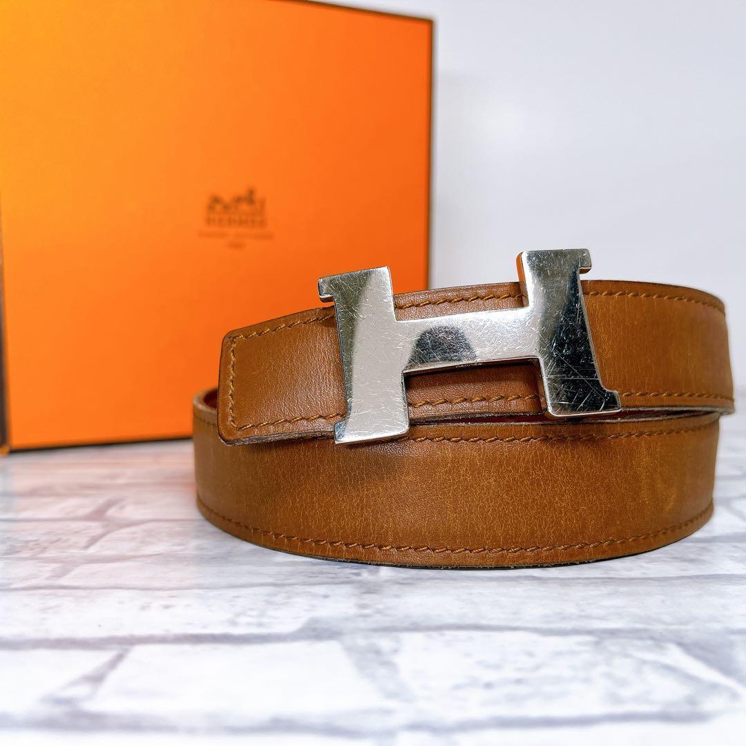 【箱あり】HERMES　H型バックル ベルト コンスタンスミニ　リバーシブル