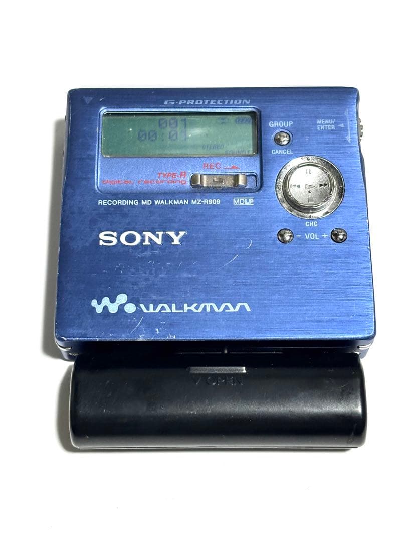 3点セットSONY MDレコーダー MZ-R909 動作品 乾電池ケース付き