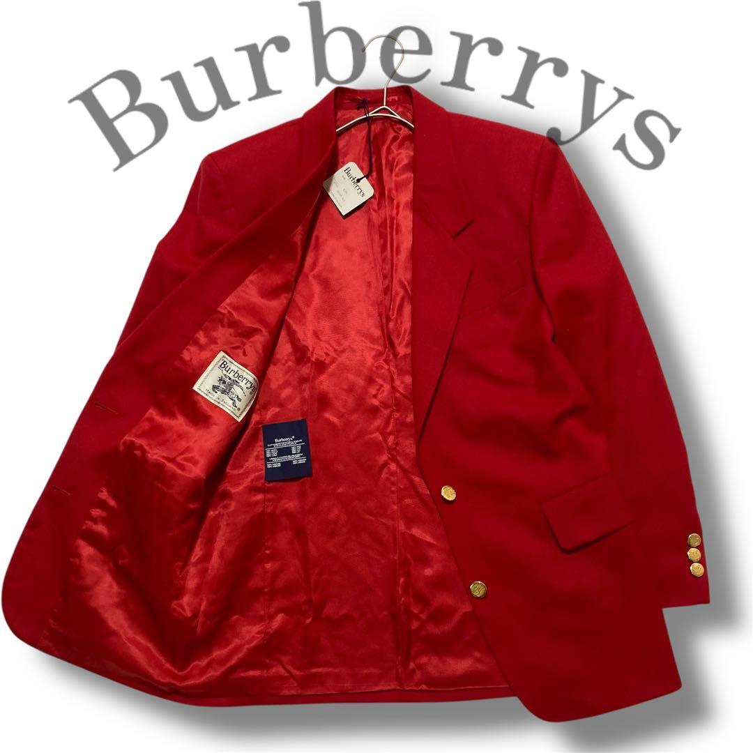 Burberrys デッドストック 新品未使用 赤ブレザー 金ボタン 英国製