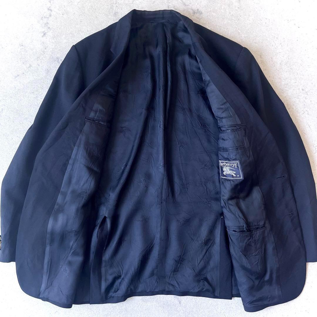 90s バーバリー ドイツ製 金ボタン テーラード ジャケット ネイビーブレザー