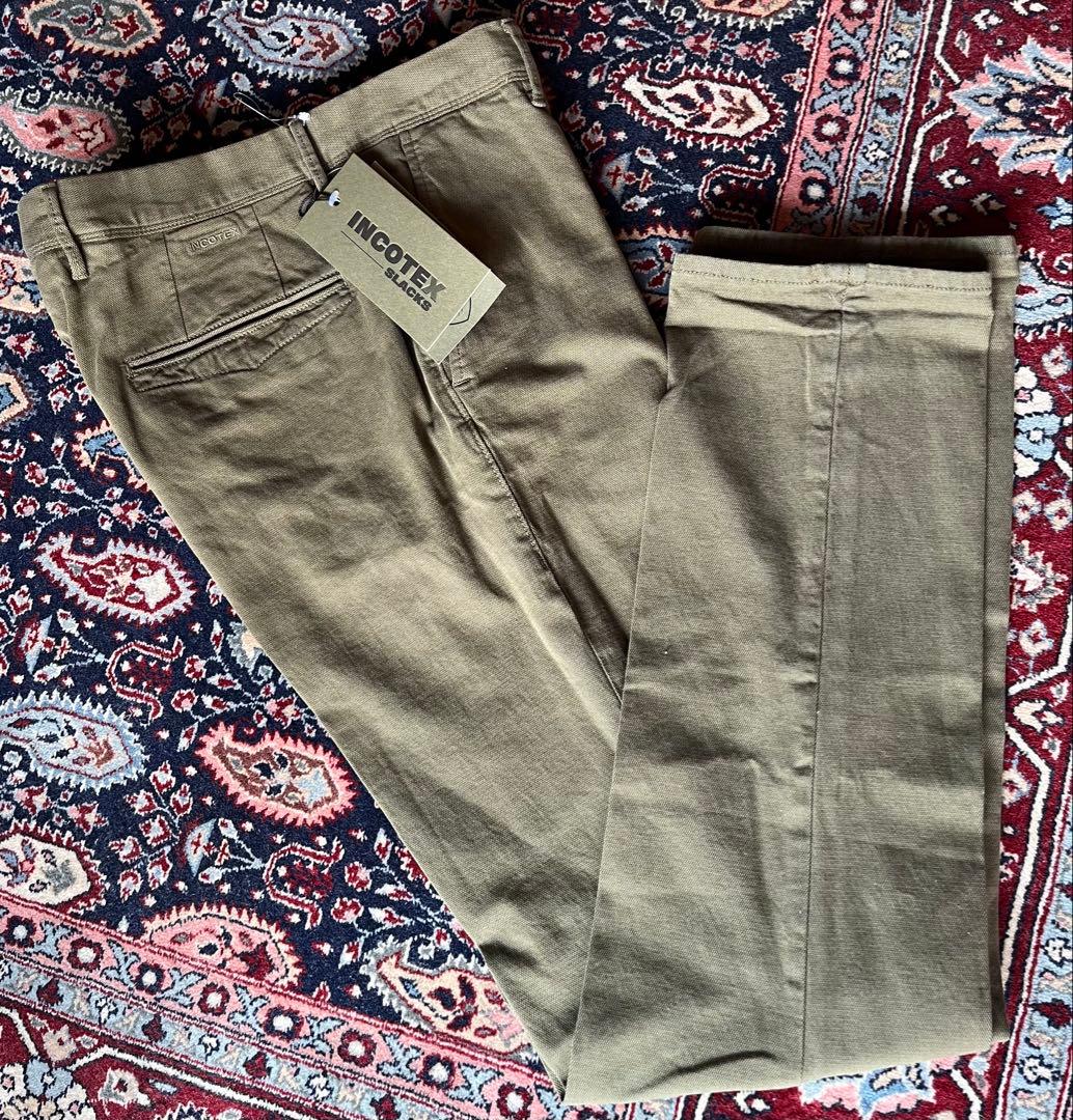 新品未使用/INCOTEX(インコテックス)100番モデル/33/チノパンツ/D