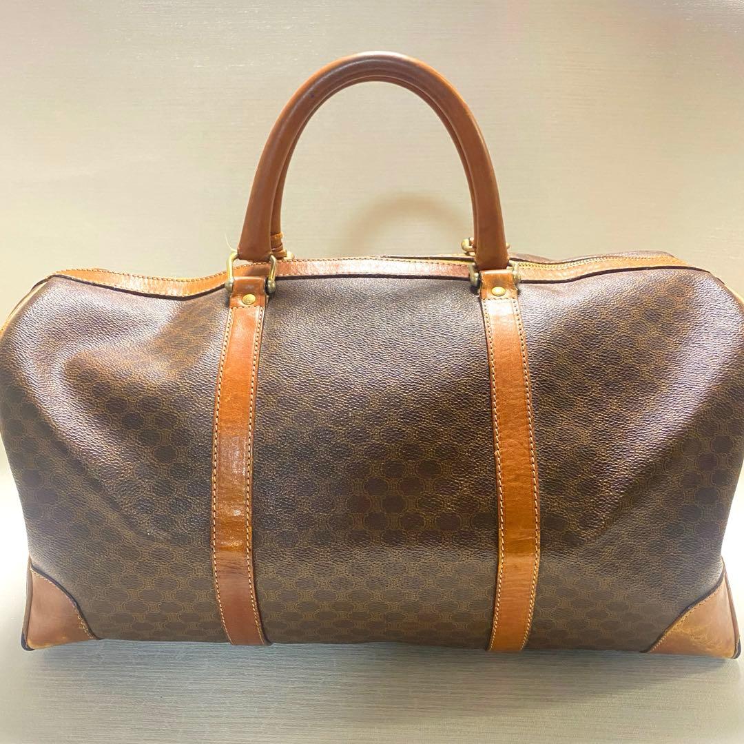 CELINE オールドセリーヌ ボストンバッグ マカダム柄 トリオンフ 旅行