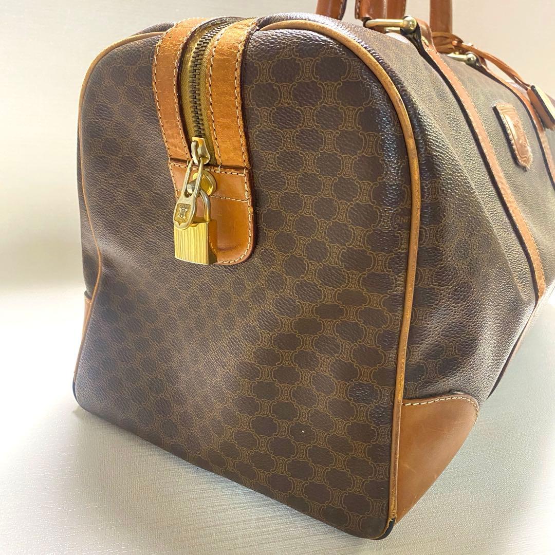 CELINE オールドセリーヌ ボストンバッグ マカダム柄 トリオンフ 旅行