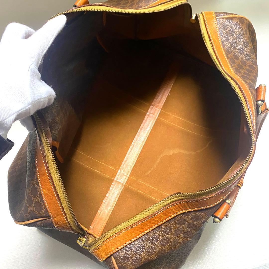 CELINE オールドセリーヌ ボストンバッグ マカダム柄 トリオンフ 旅行