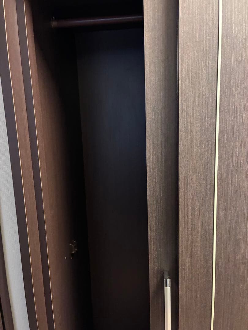 ワードローブ　収納　ダークブラウン