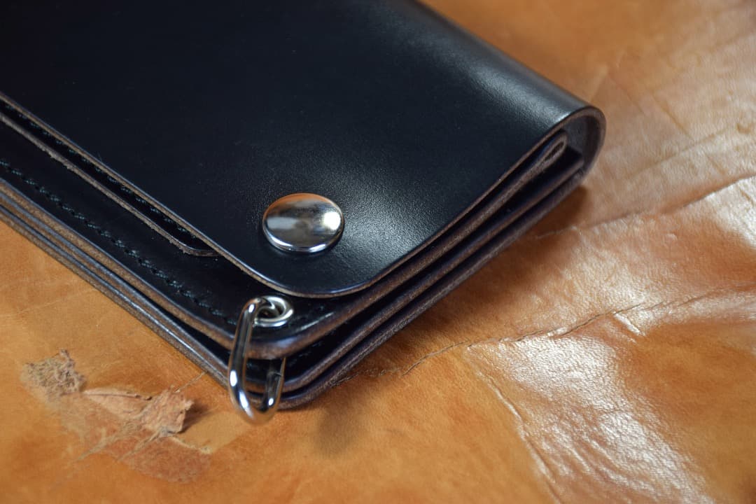 Horween社 クロムエクセル ⭐️訳あり トラッカーウォレット ミドル