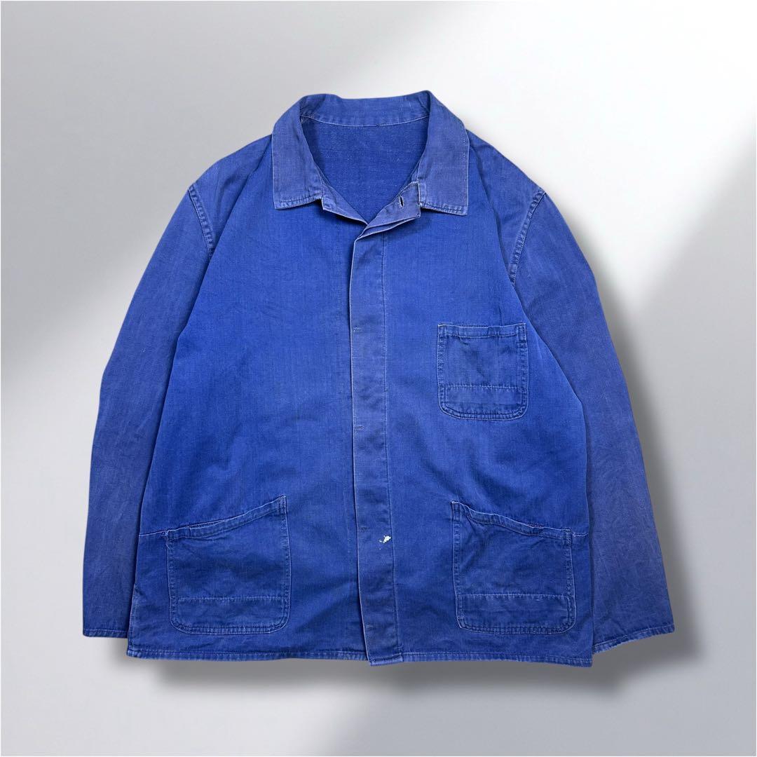 70~80's'ユーロワークジャケット ヘリンボーン織コットン ジャケットXL