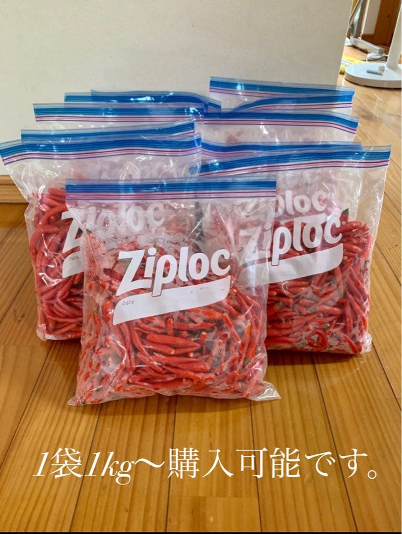 タイ産　赤唐辛子　プリッキーヌ　10kg 冷凍保存しています。