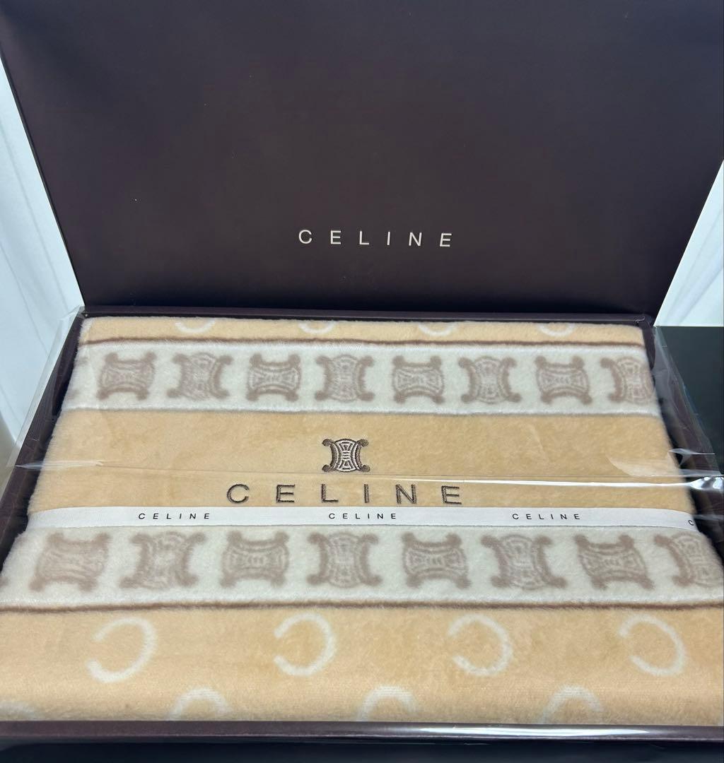 【未使用・保管品】セリーヌ 綿毛布 シングルサイズ 140×200cm