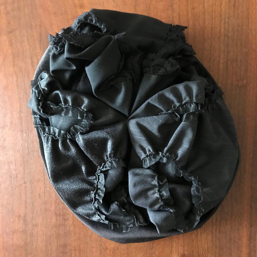 アリスアウアア 異素材ミックス ブラック ハット 黒 帽子