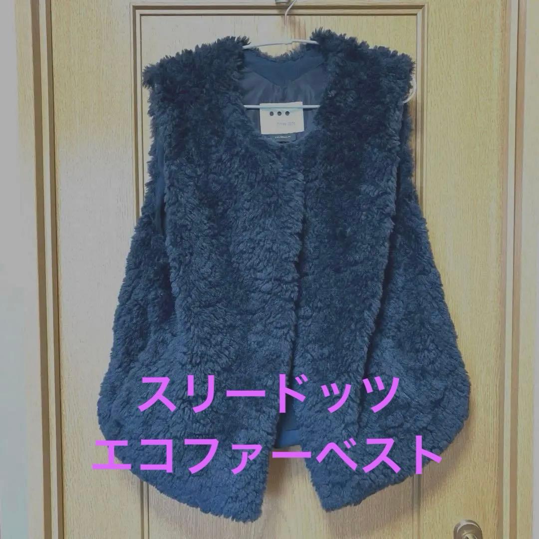 〈three dots スリードッツ 〉 アップサイクル エコファー ベスト