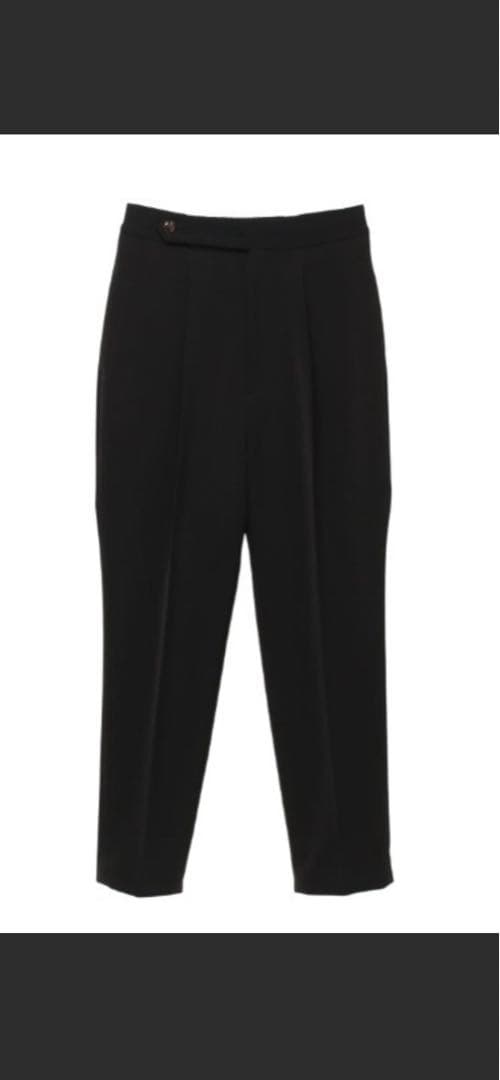 anuans ベルトデザインテーパードパンツ