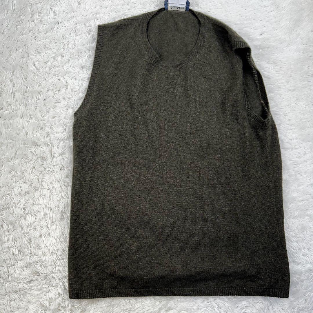 新品　マックスマーラ　ニットベスト　カシミア混　シルク　ノースリーブ L