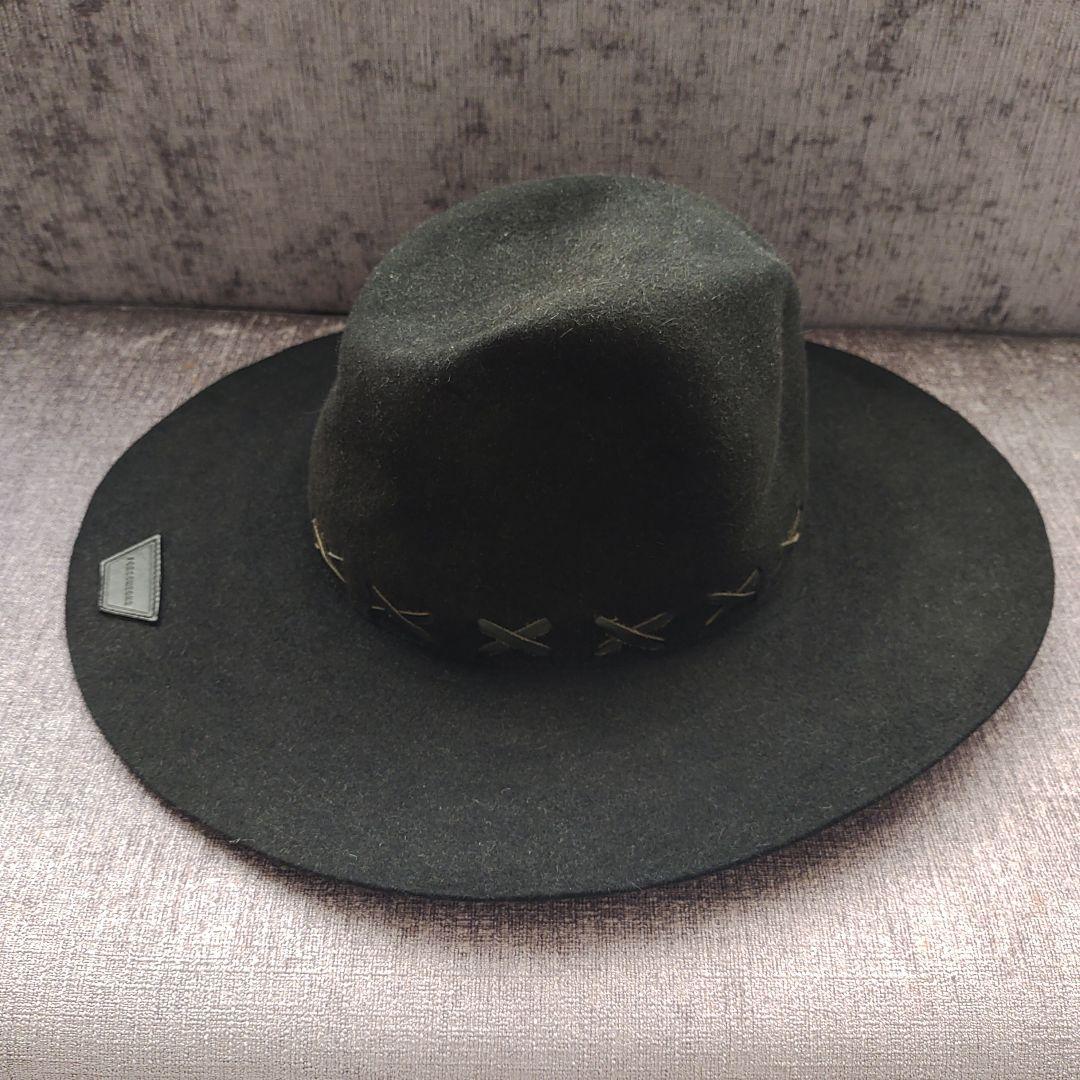 forsomeoneハットブラック　黒鹿革ディアスキンldh