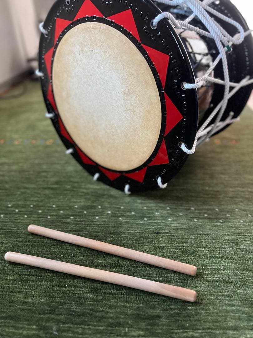 盛岡さんさ踊り　太鼓セット　一尺六寸