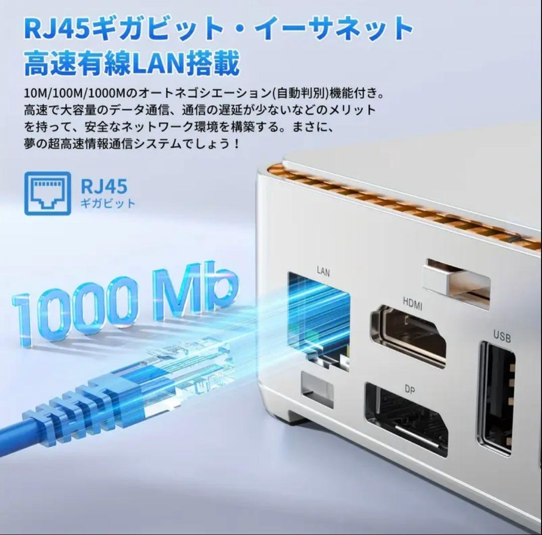 NiPoGi ミニPC N150 8GB 256GB シルバー E2 4C4T