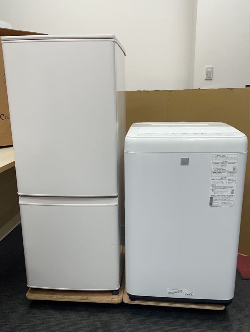 ★名古屋市近郊送料無料！中古家電2点セット冷蔵庫＆全自動洗濯機三菱、パナソニック