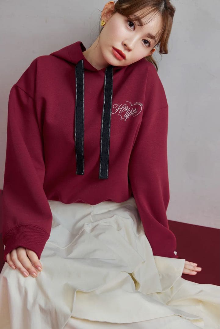 トップス herlipto Loved one Hoodie red