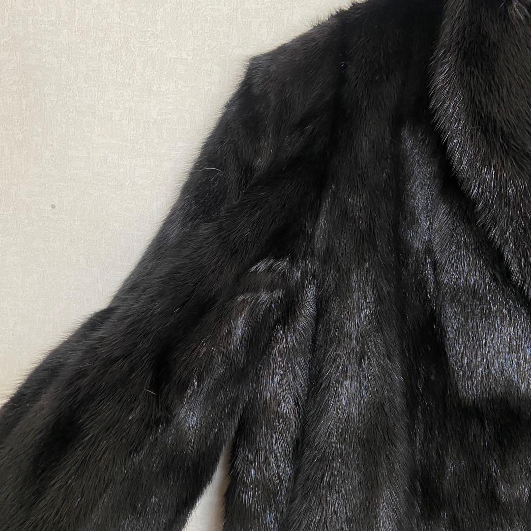 美品⭐️岐阜毛被　GIFUMOUHI リアルファーコート　ブラック