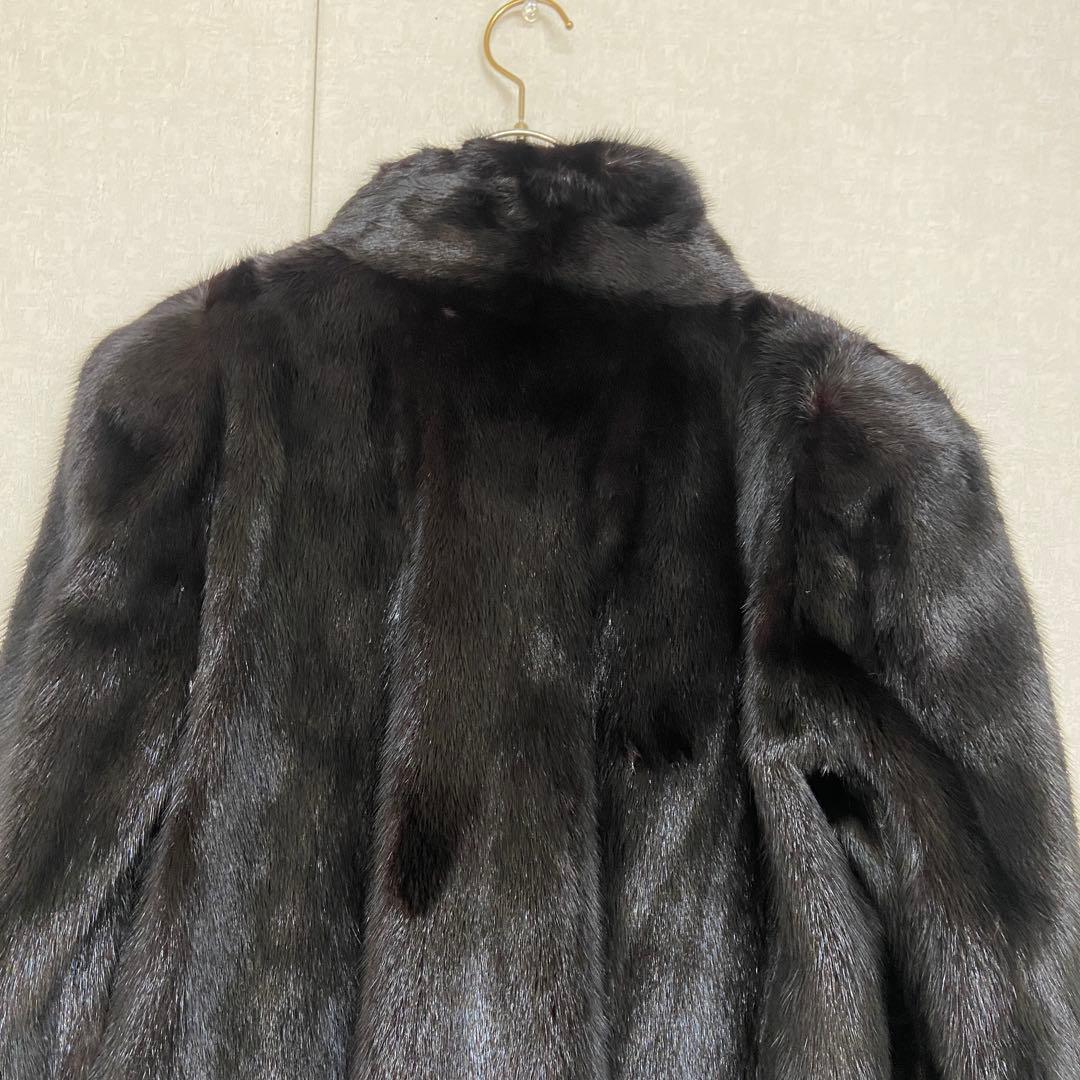 美品⭐️岐阜毛被　GIFUMOUHI リアルファーコート　ブラック