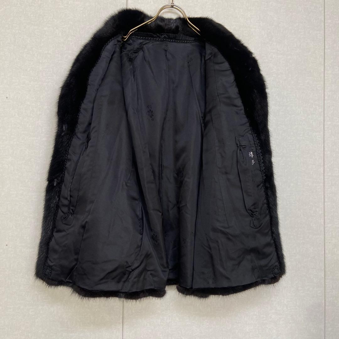 美品⭐️岐阜毛被　GIFUMOUHI リアルファーコート　ブラック