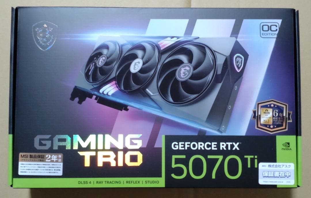 新品 MSI GeForce RTX 5070 Ti 16G OC