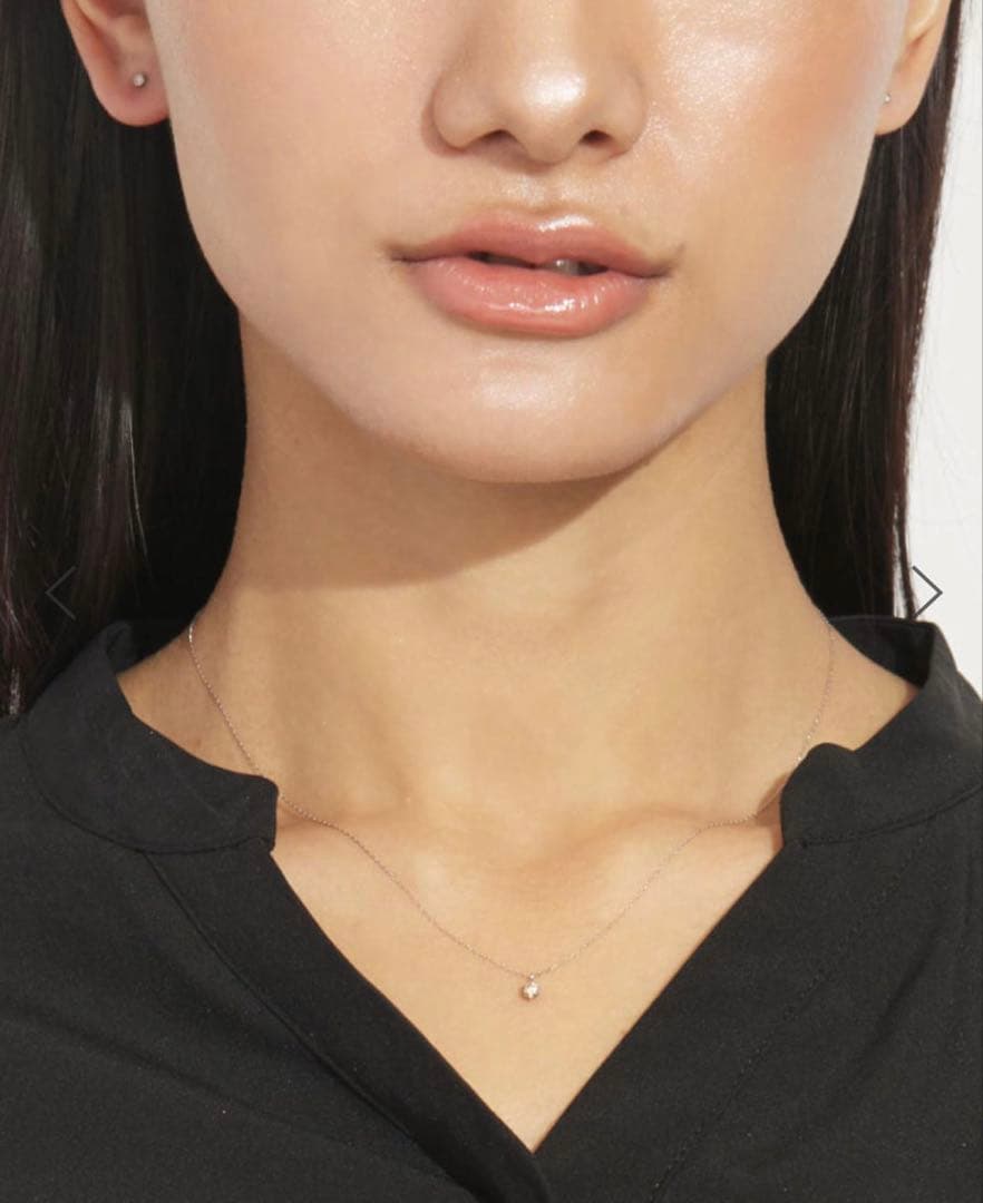 み*ー様 PT 天然ダイヤモンド 0.1ct 6本爪 プラチナネックレス