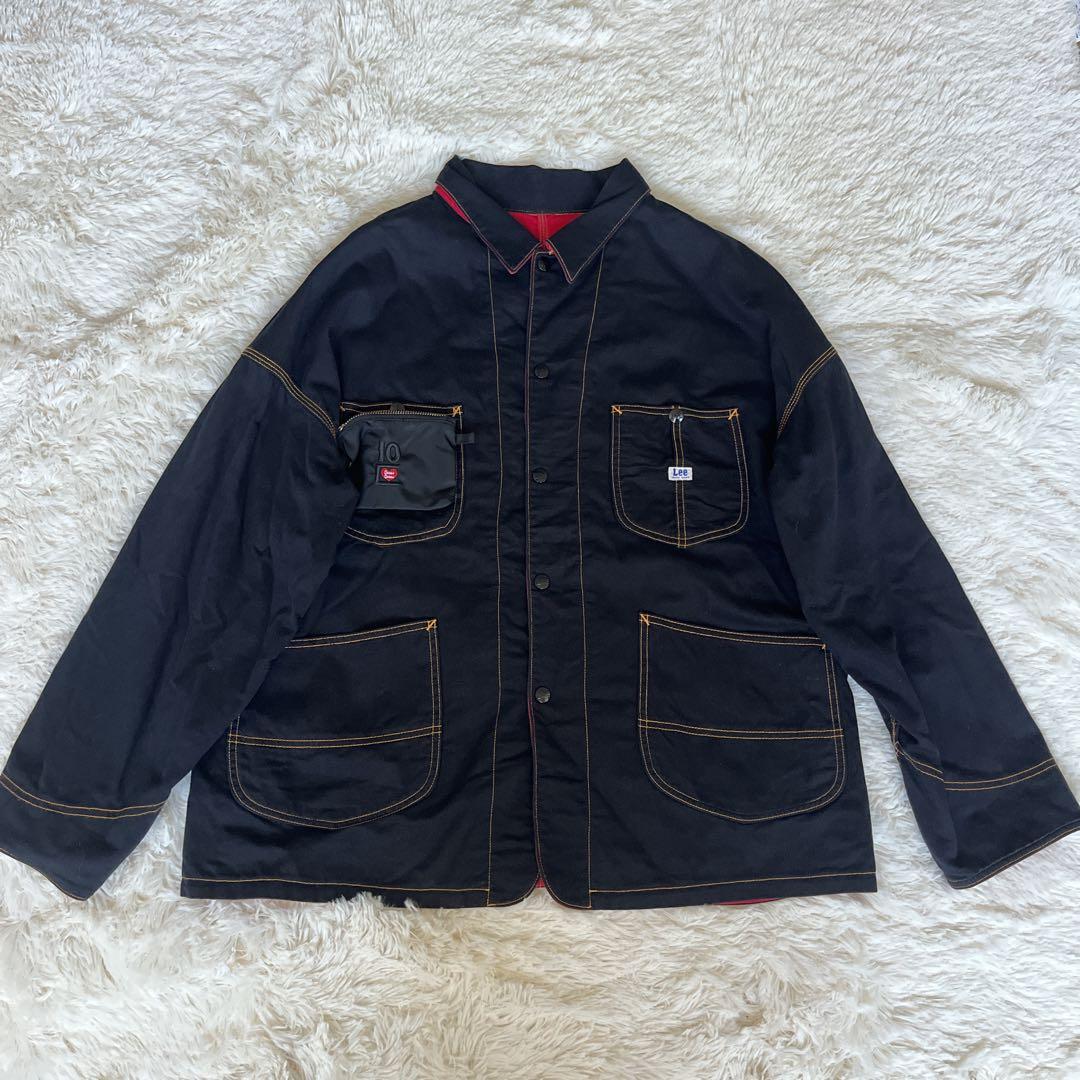 ChahChah×TENBOX×Lee/リバーシブルカバーオール/赤黒 10匣