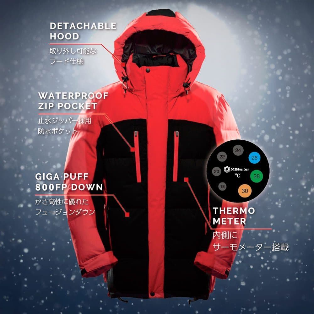 エックスシェルター断熱αプレミアムギガパフダウンコート ダークグリーン 3L