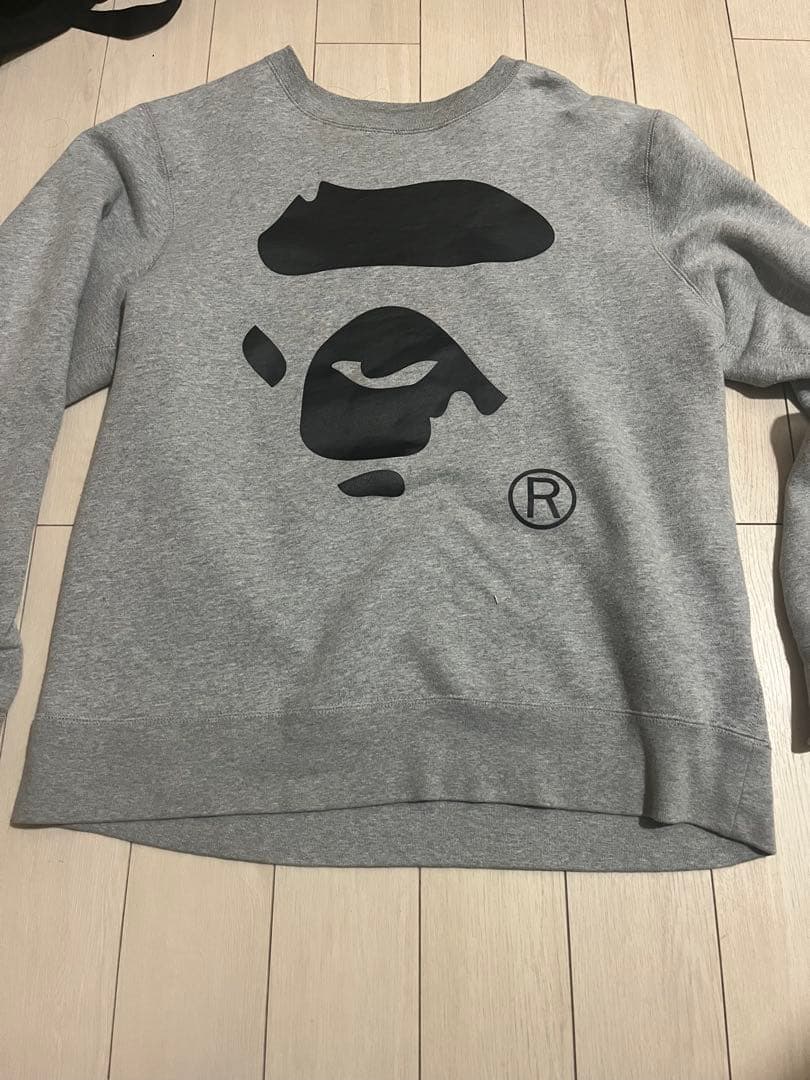 早い者勝ち A Bathing Ape グレー トレーナー 激レアカラー