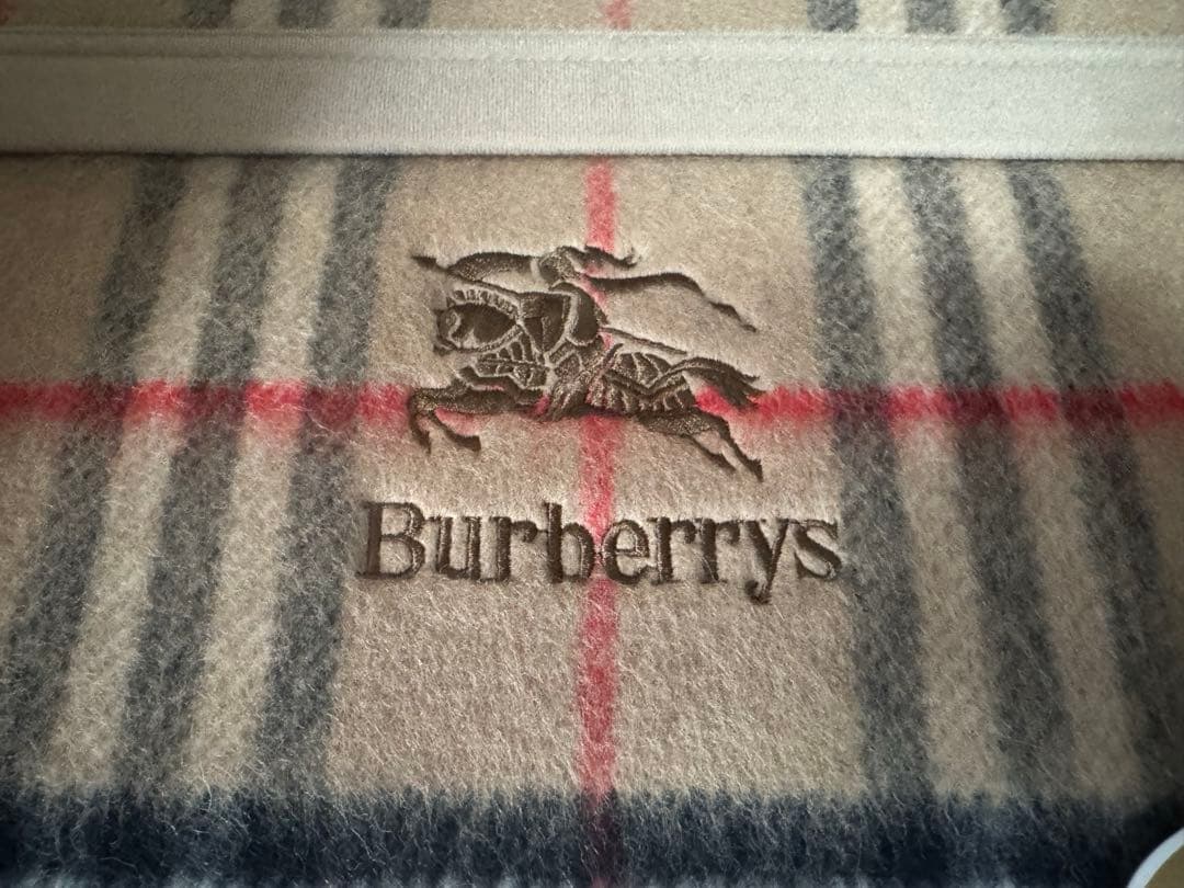 Burberrys バーバリー 純毛毛布 ラム入り 140×200cm 箱付き