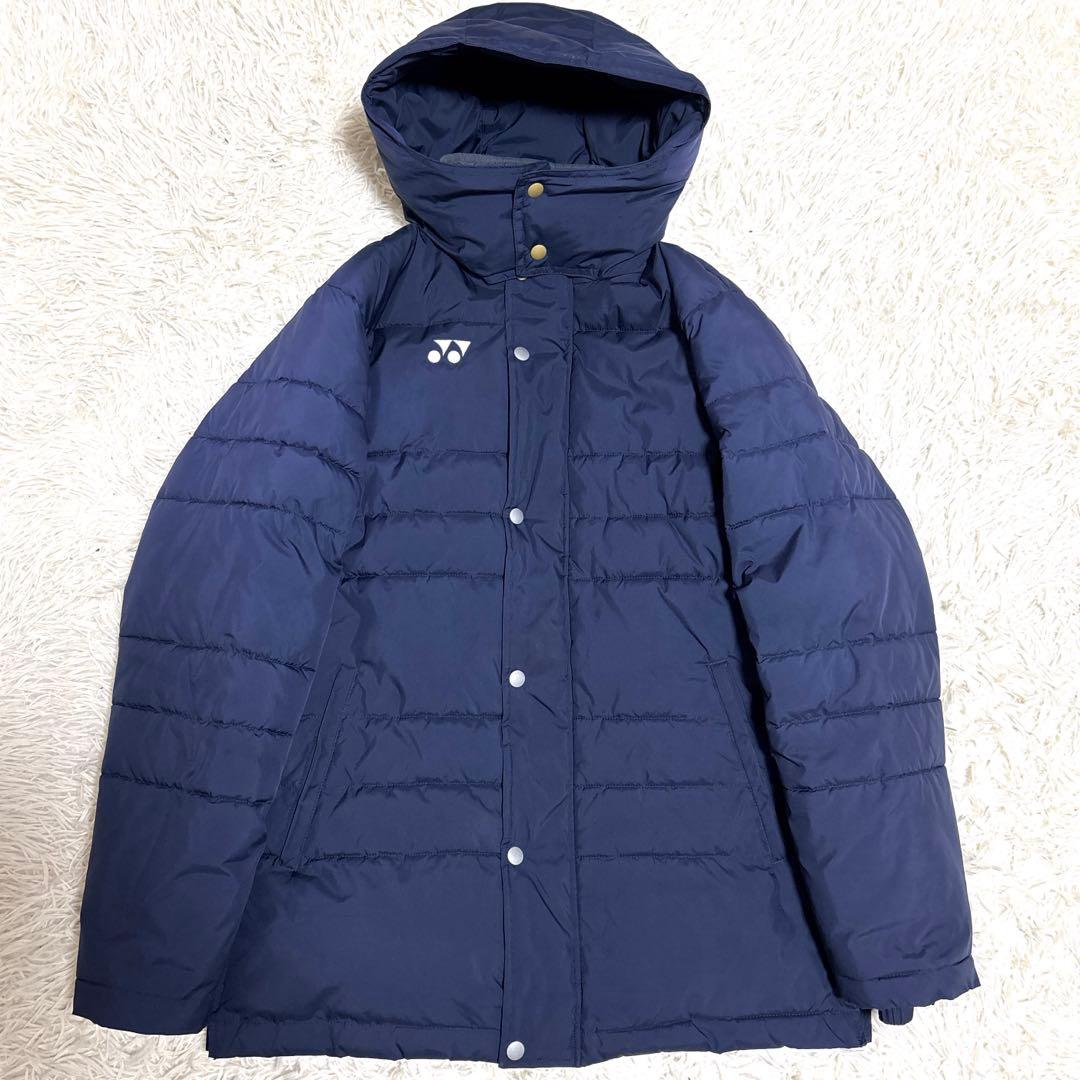 YONEX ベンチコート ネイビー Sサイズ ロゴ フード ヨネックス テニス