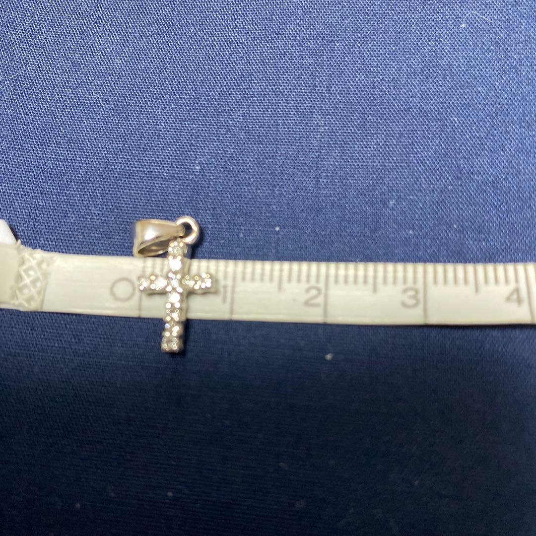 中古品k18 ダイヤクロスペンダント