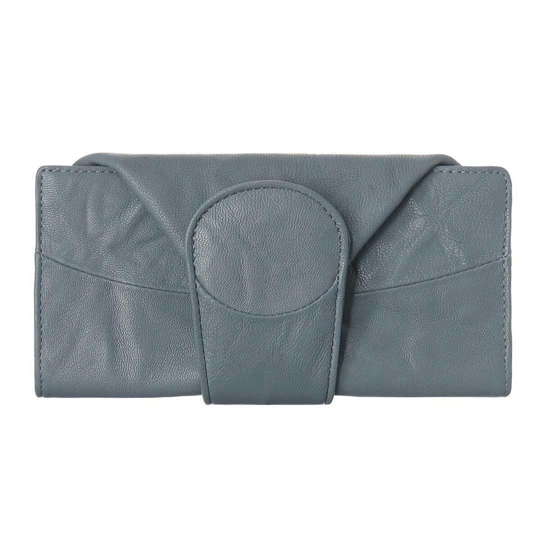 【美品】HIROKO HAYASHI ベファーナ　長財布ミニ　ライトブルー