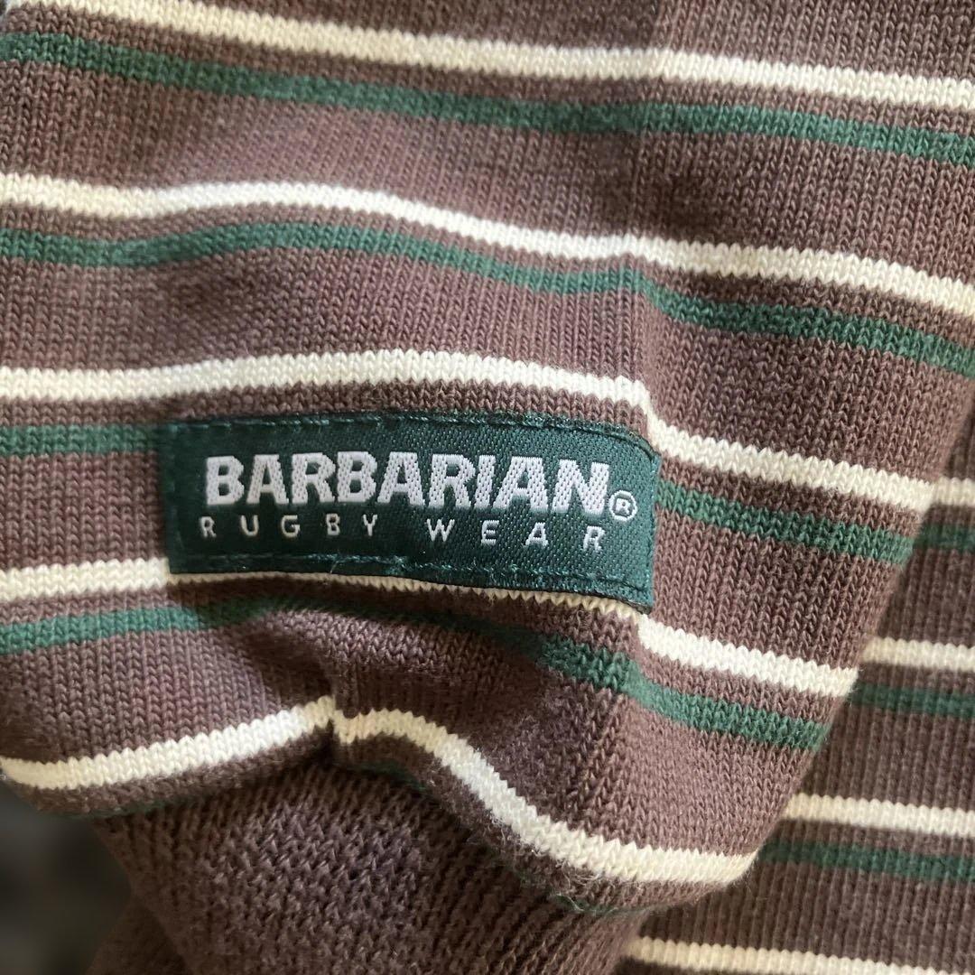 D*i様 BARBARIAN 未使用品　茶　ストライプ ラガーシャツ　カナダ製