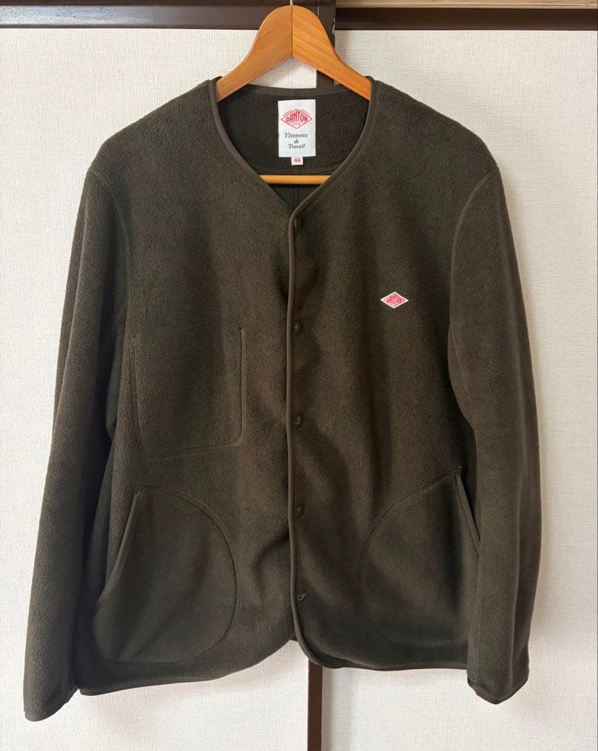 danton ダントン ノーカラーフリース Dグリーン 44 remilla