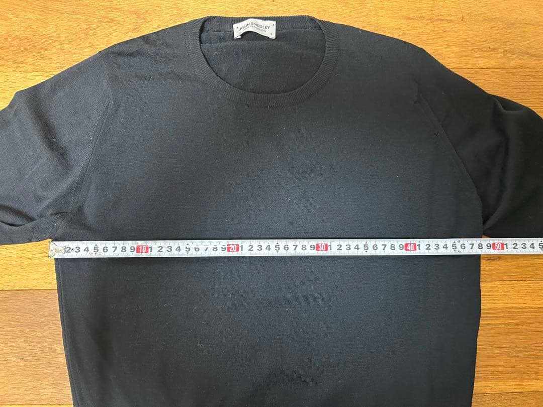 JOHN SMEDLEY ジョンスメドレー クルーネックニット ブラック S