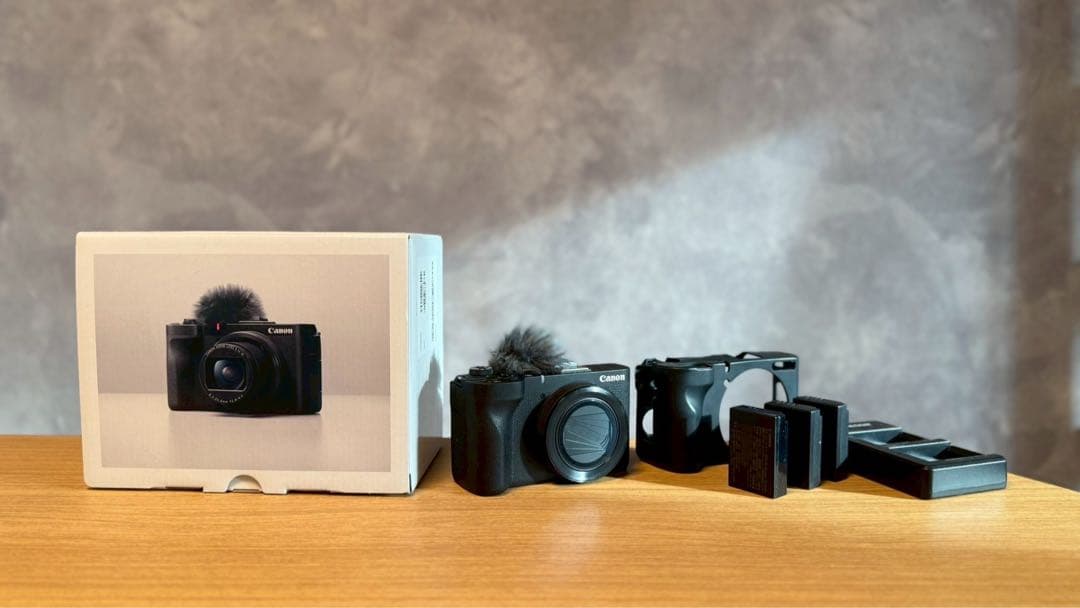 <極美品> powershot v1 レンズ、保護フィルム、カバー、バッテリー