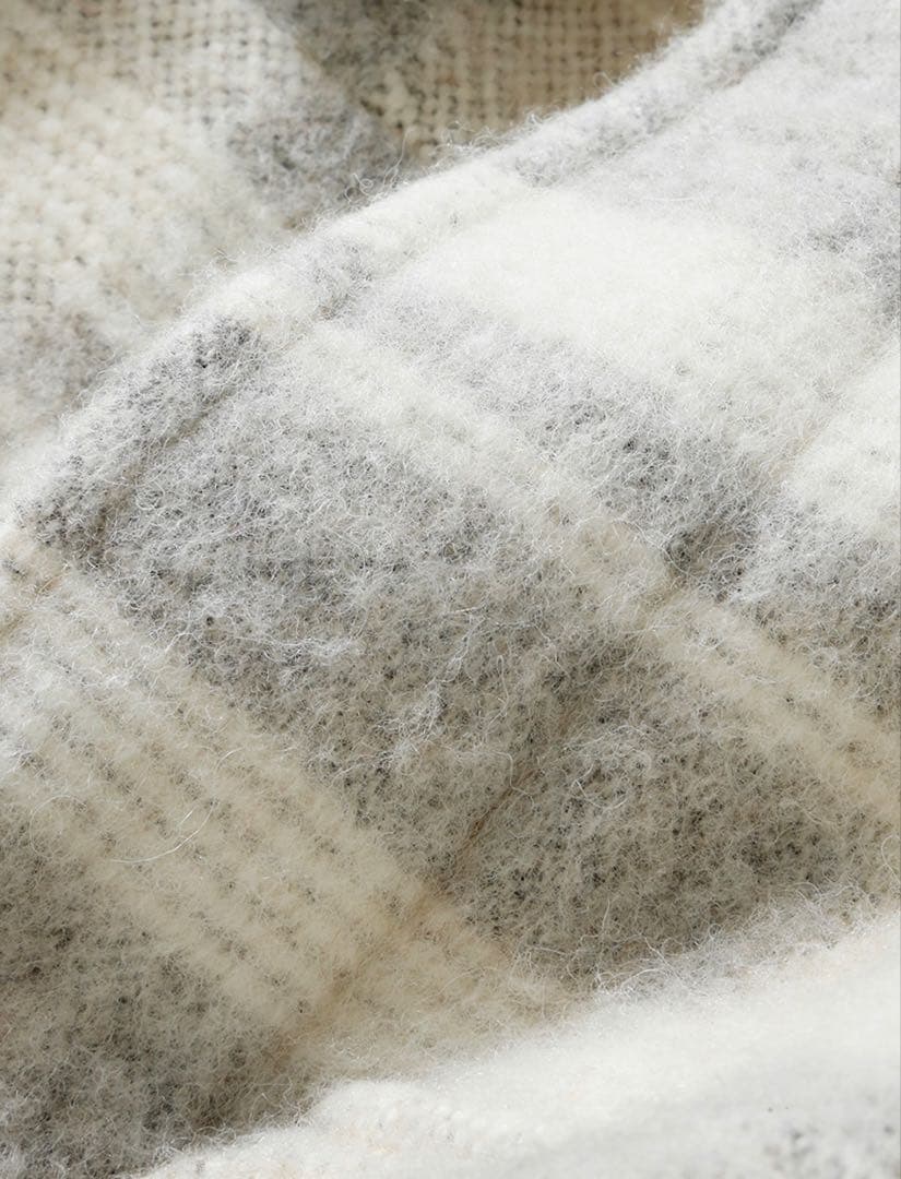 今期STUNNING LURE ｒツイードチェックブルゾン０Off White