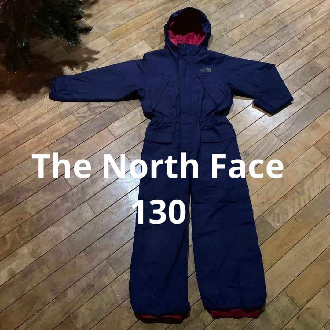 ノースフェイス キッズ つなぎ ジャンプスーツ スノーウェア ネイビー 130