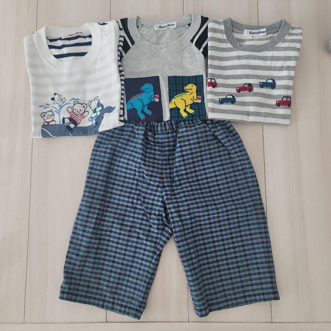 familiar　ファミリア　Tシャツ　リバーシブルズボン　110　4点