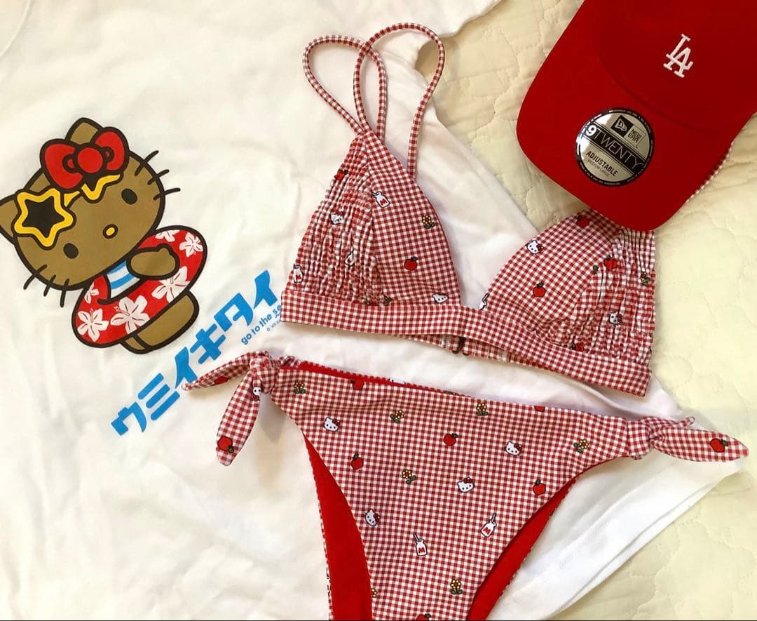 【新品】ALEXIA STAM ハローキティコラボ限定 ビキニ ギンガムチェック