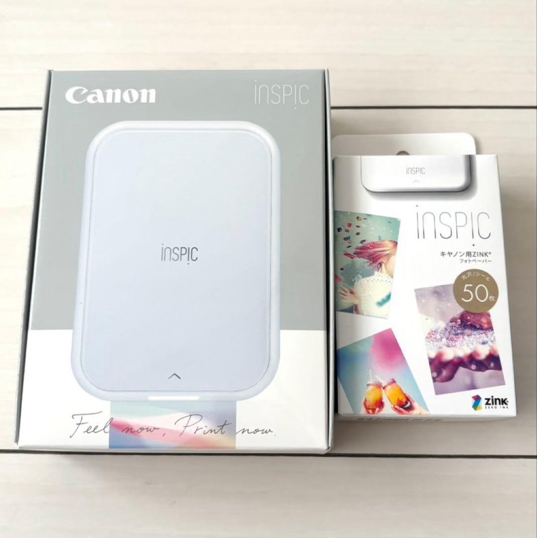 Canon iNSPiC PV-223 ミニフォトプリンターホワイト+50枚