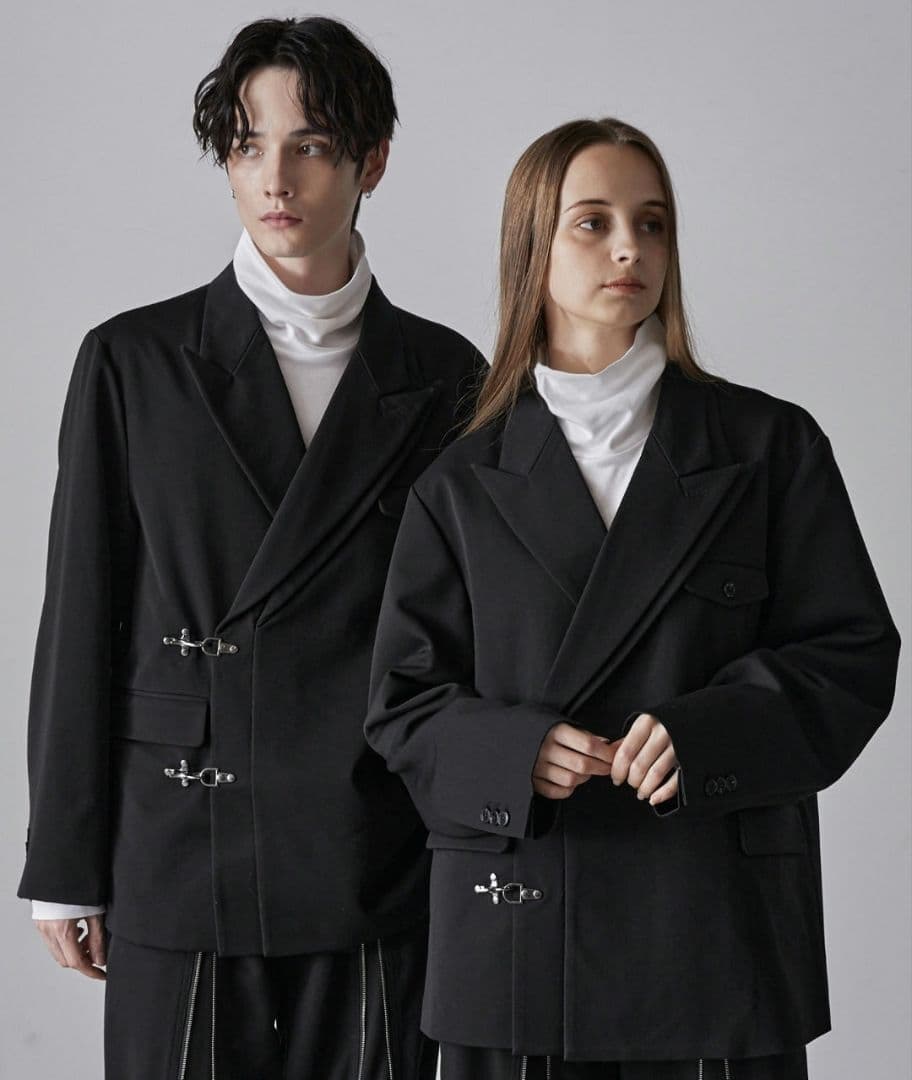 CLEL プライムTR ダブルラペルテーラードジャケット XS