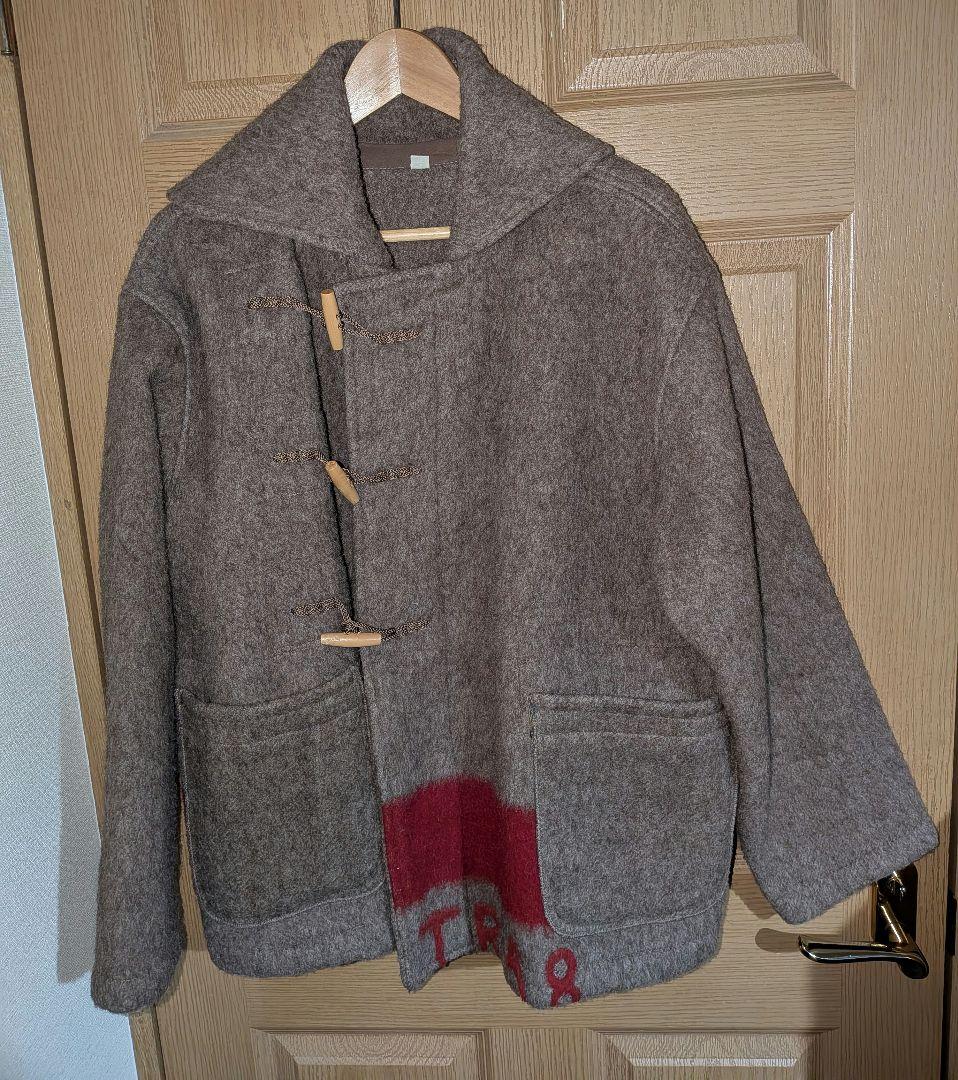 90's スイス軍　ウール ダッフルコートブランケット　 リメイク　M