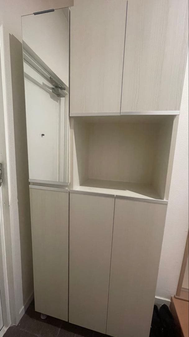 【3日間限定】ミラー付きシューズボックス