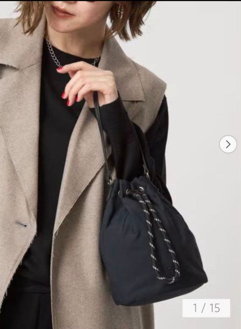 新品　WEB限定　conte ドローストリング バッグ　BLACK