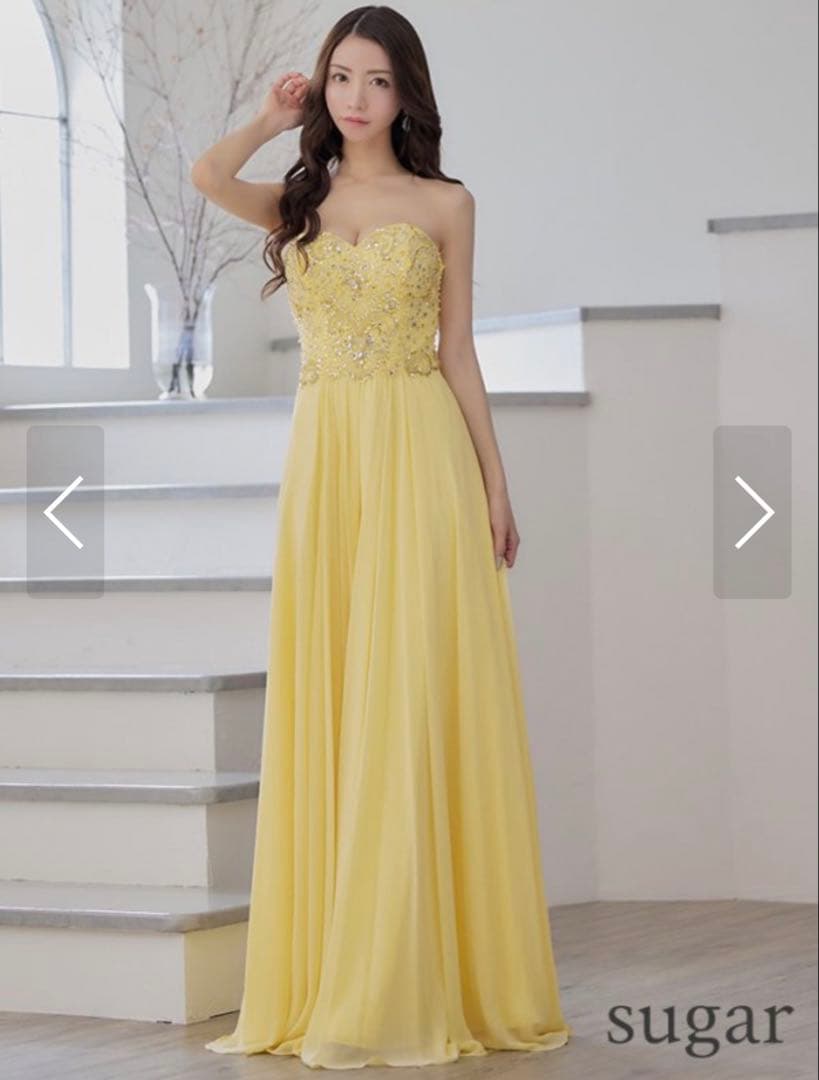 Eau Souage イエローロングドレス